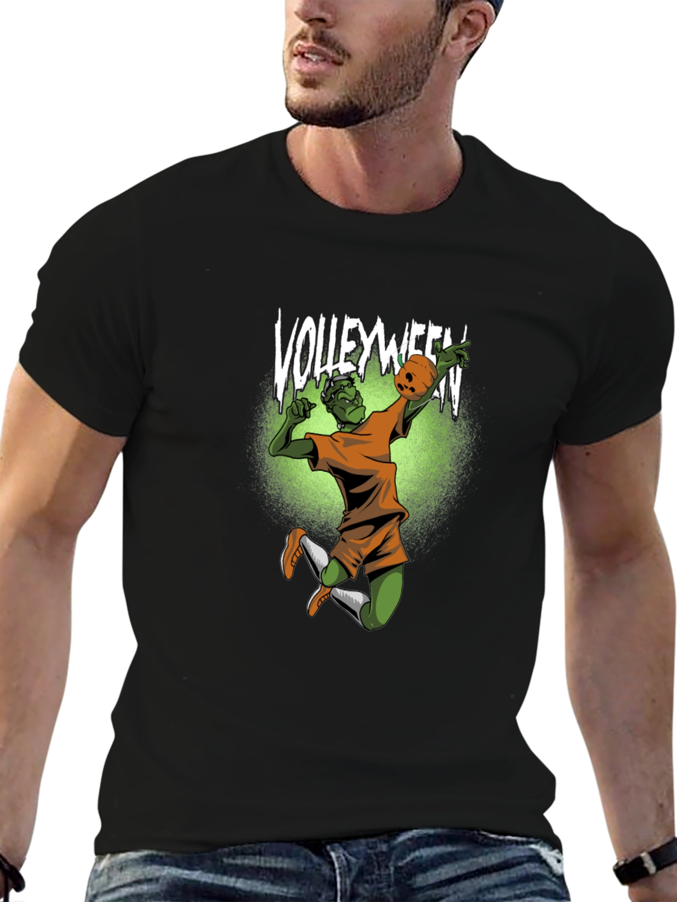 Volleyween Zombie Volleyball Player T-Shirt