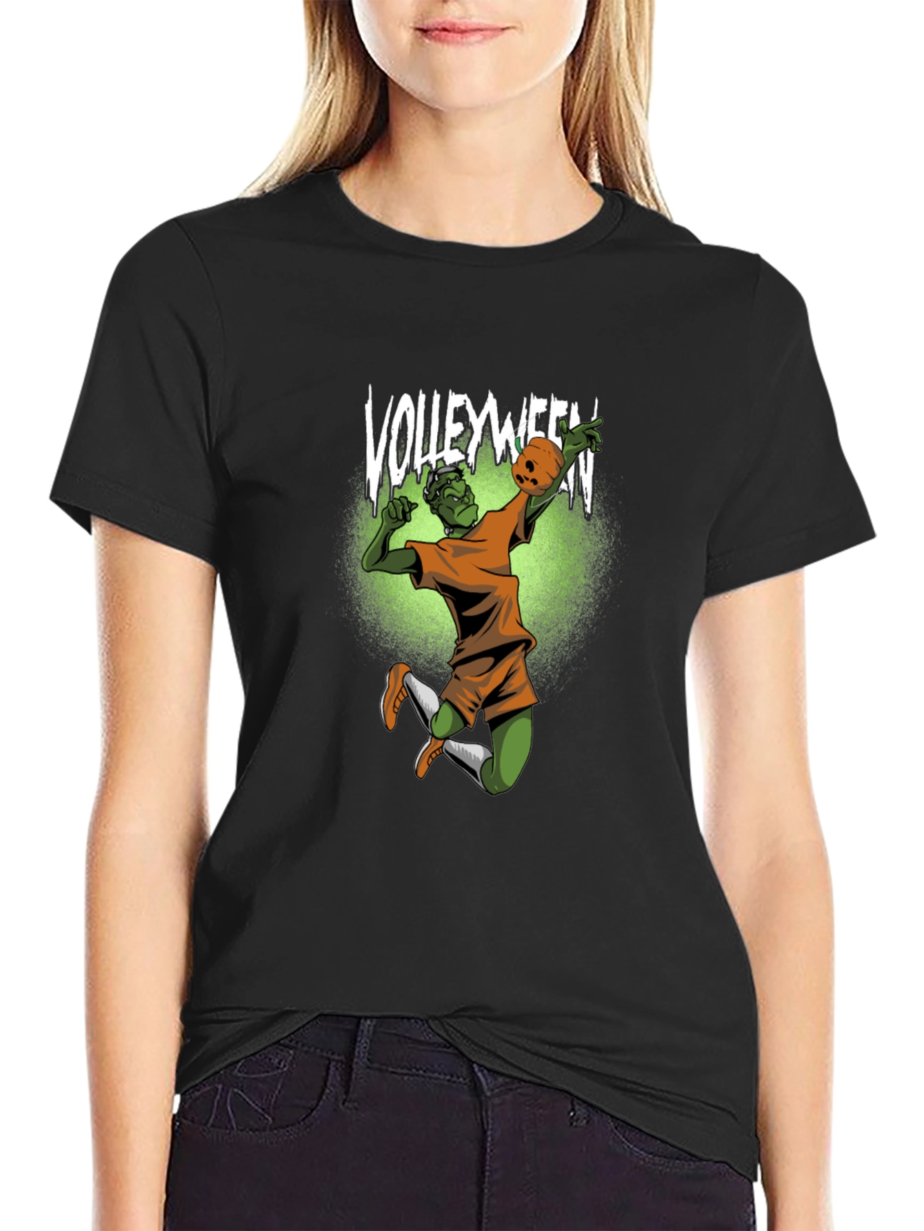 Volleyween Zombie Volleyball Player T-Shirt