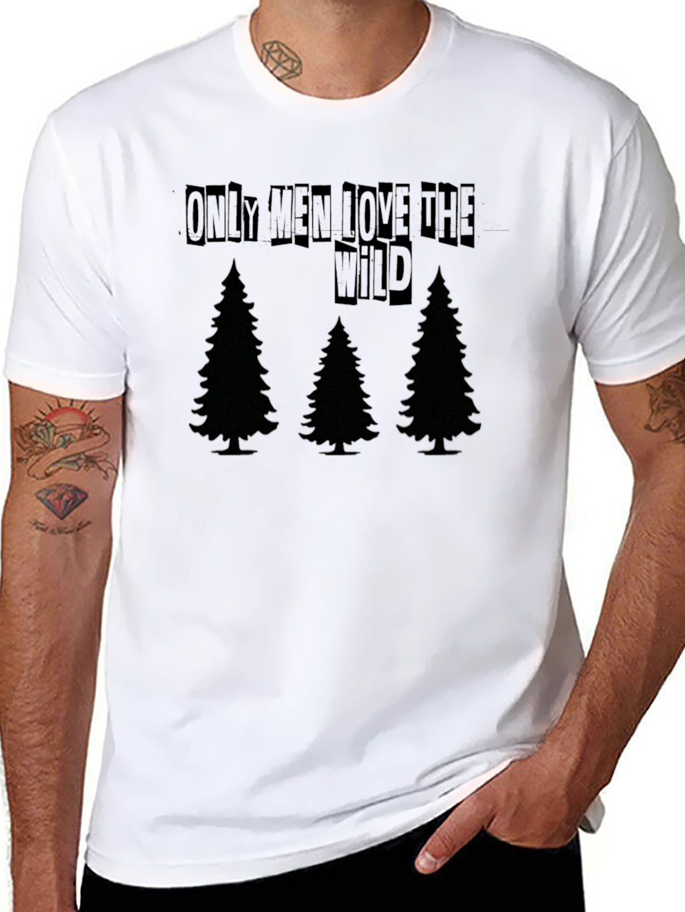 Mens Only Men Love The Wild Graphic Tee