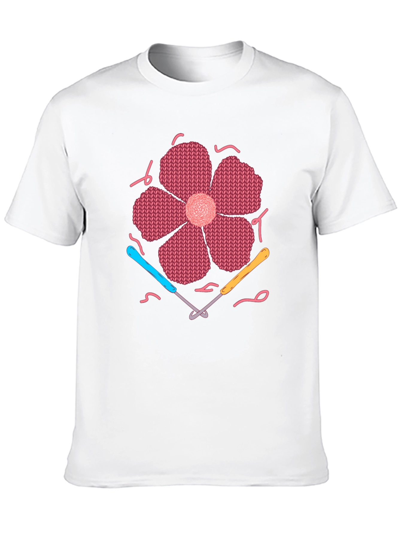 Knitted Flower T-Shirt Crochet Design