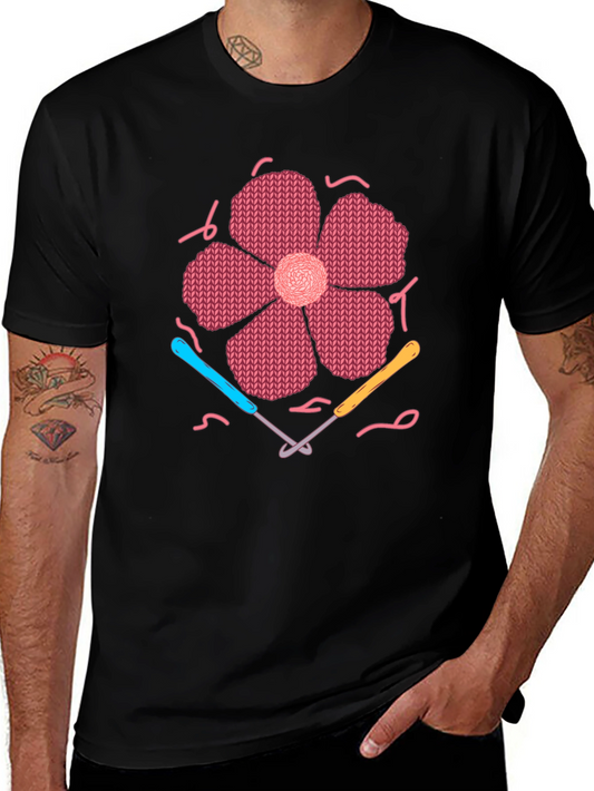 Knitted Flower T-Shirt Crochet Design