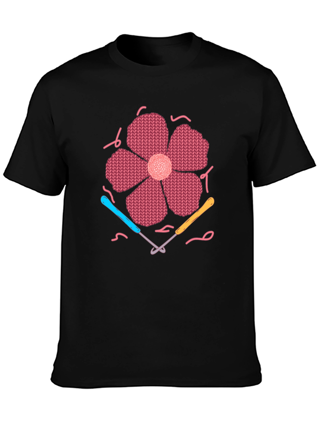 Knitted Flower T-Shirt Crochet Design