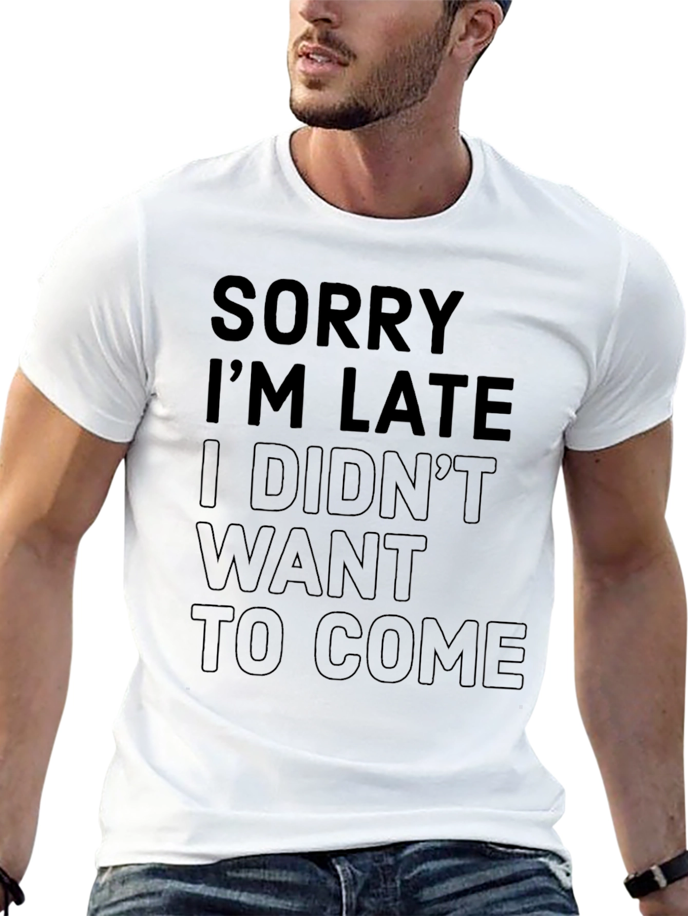 Funny Slogan Graphic Black T-Shirt