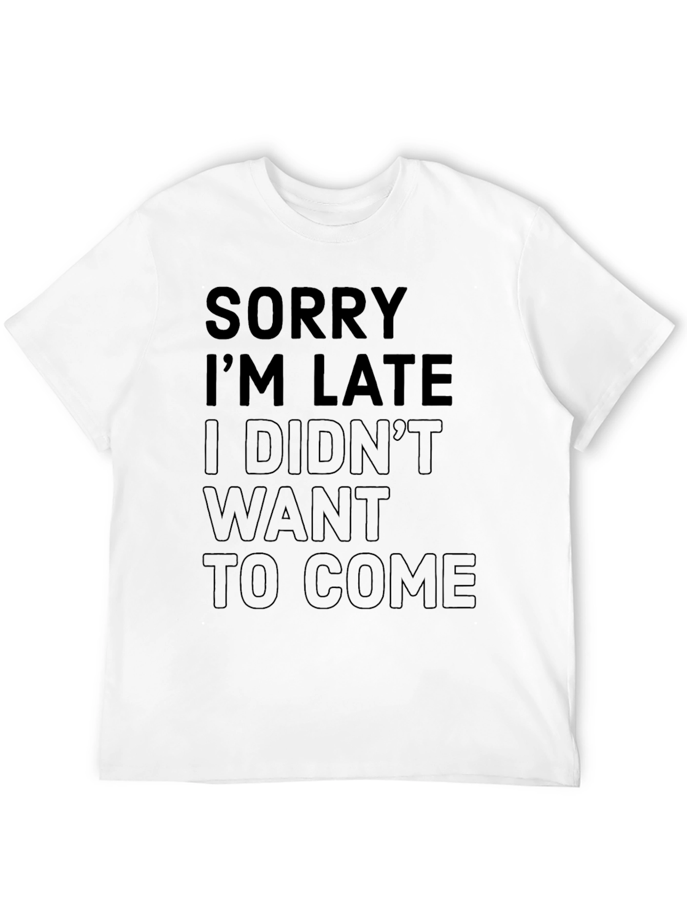 Funny Slogan Graphic Black T-Shirt