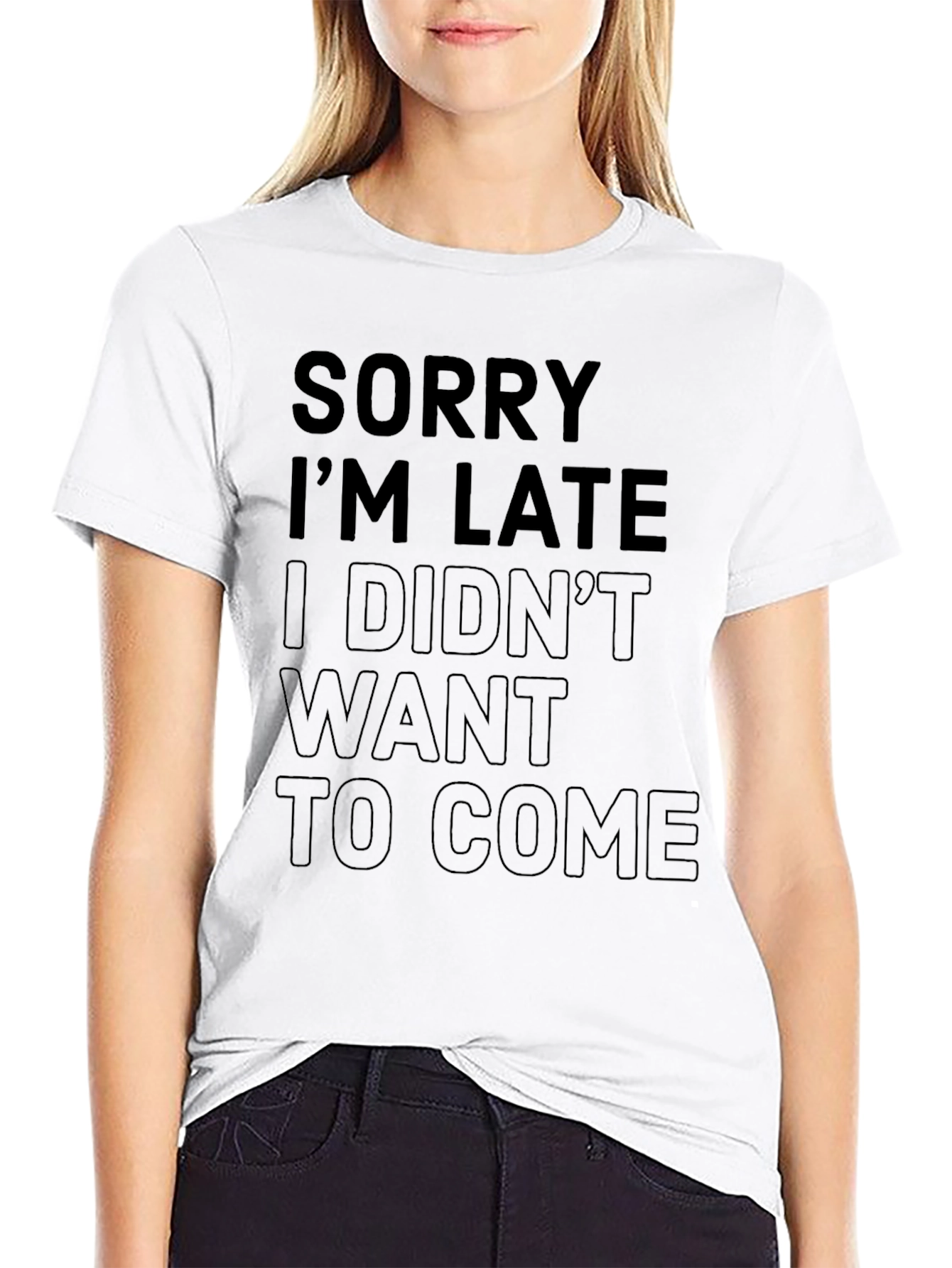 Funny Slogan Graphic Black T-Shirt