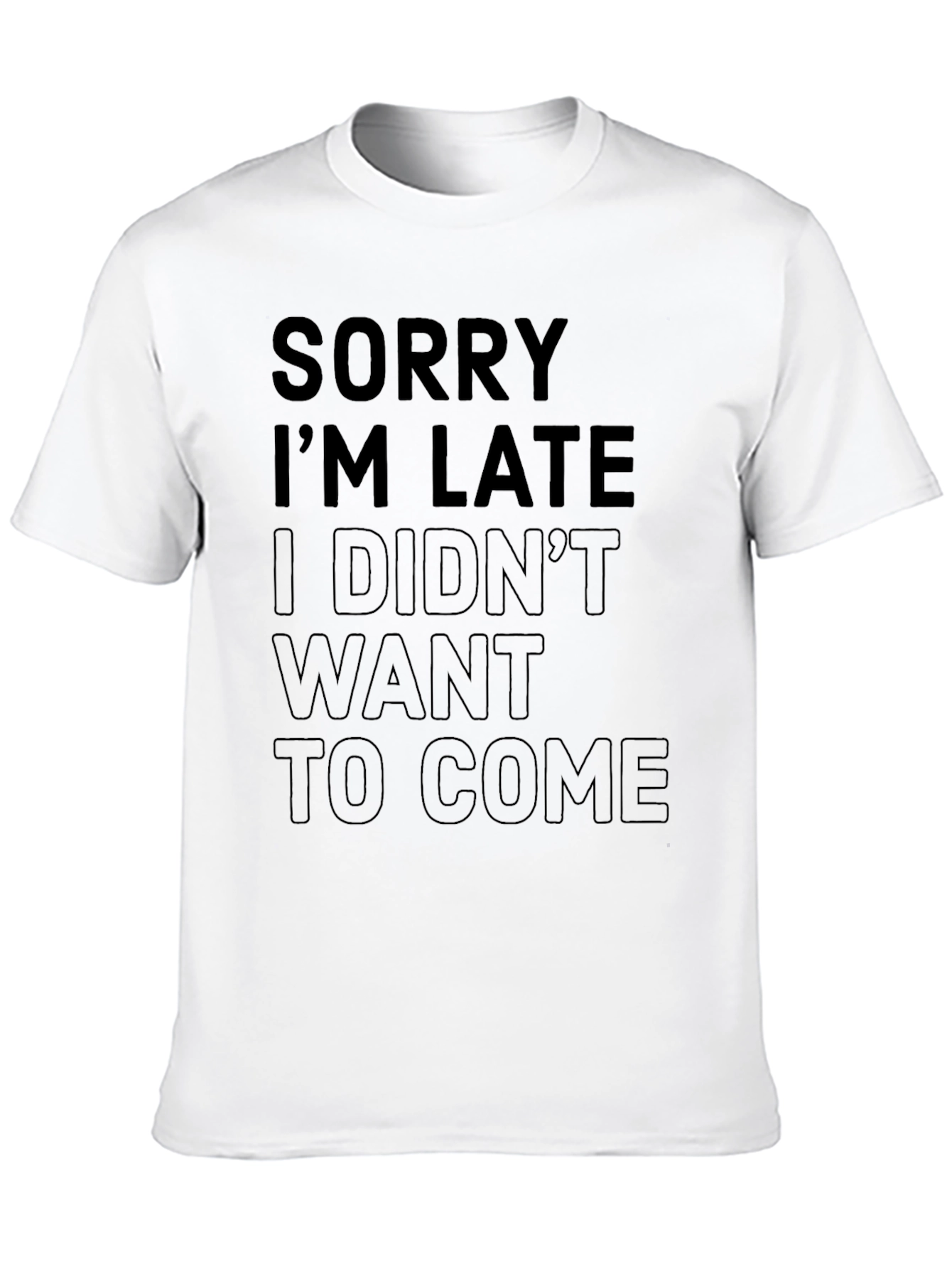 Funny Slogan Graphic Black T-Shirt