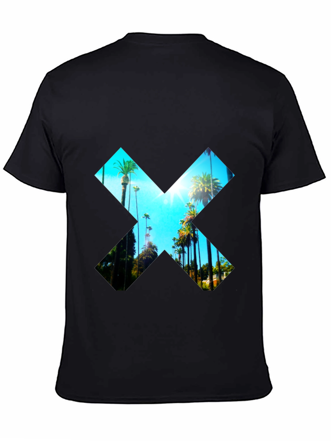 Palm Tree X Graphic Tee - Stylish Menswear