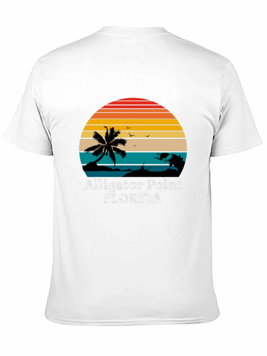 Alligator Point Florida Retro Sunset T-Shirt