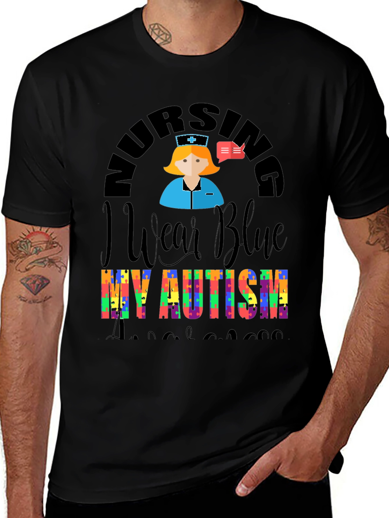 Nursing Autism Awareness T-Shirt