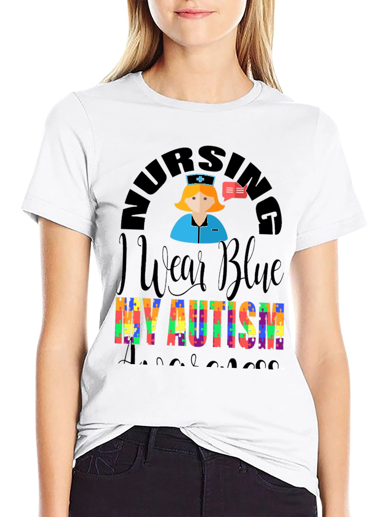 Nursing Autism Awareness T-Shirt