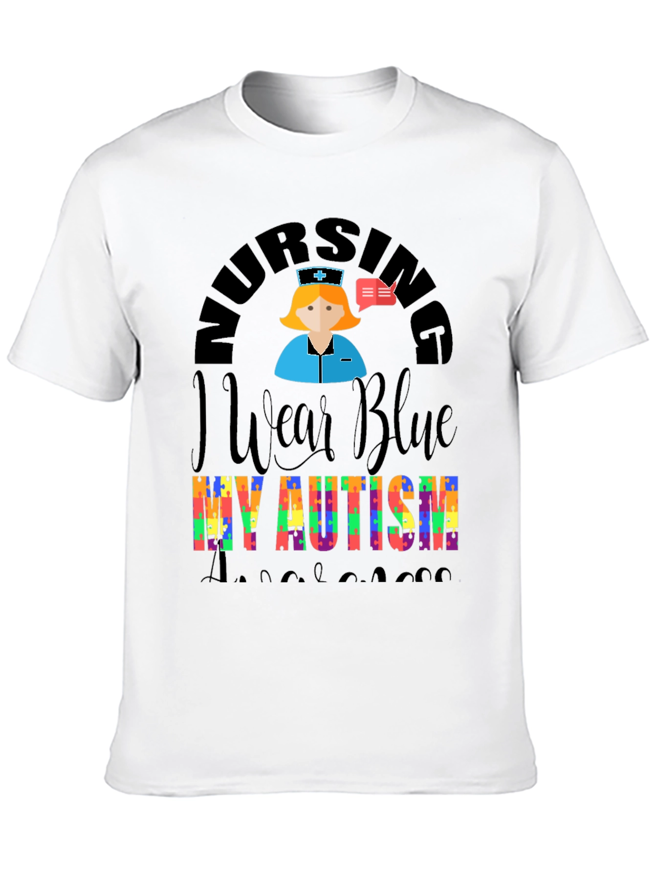 Nursing Autism Awareness T-Shirt