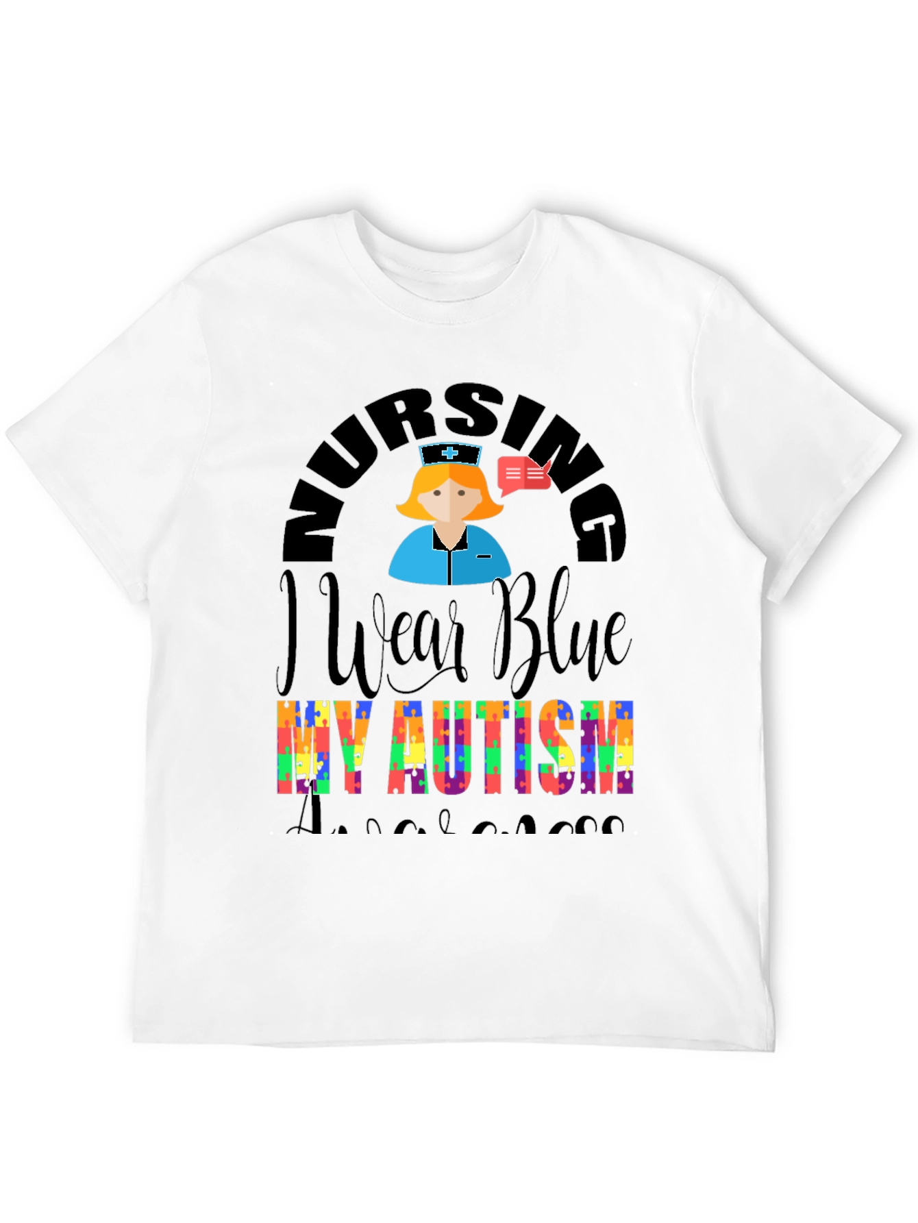 Nursing Autism Awareness T-Shirt