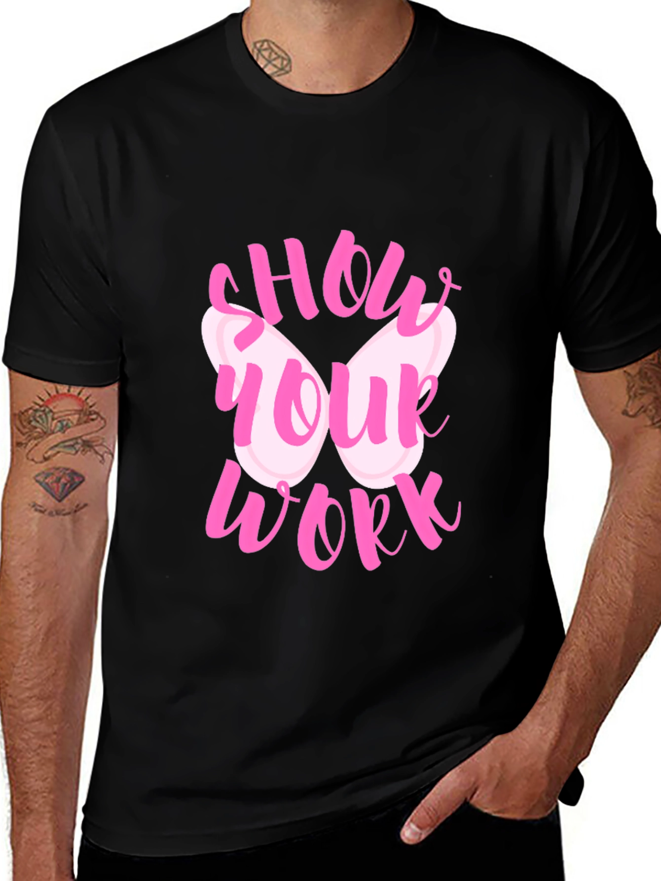 Show Your Work Pink Butterfly T-Shirt