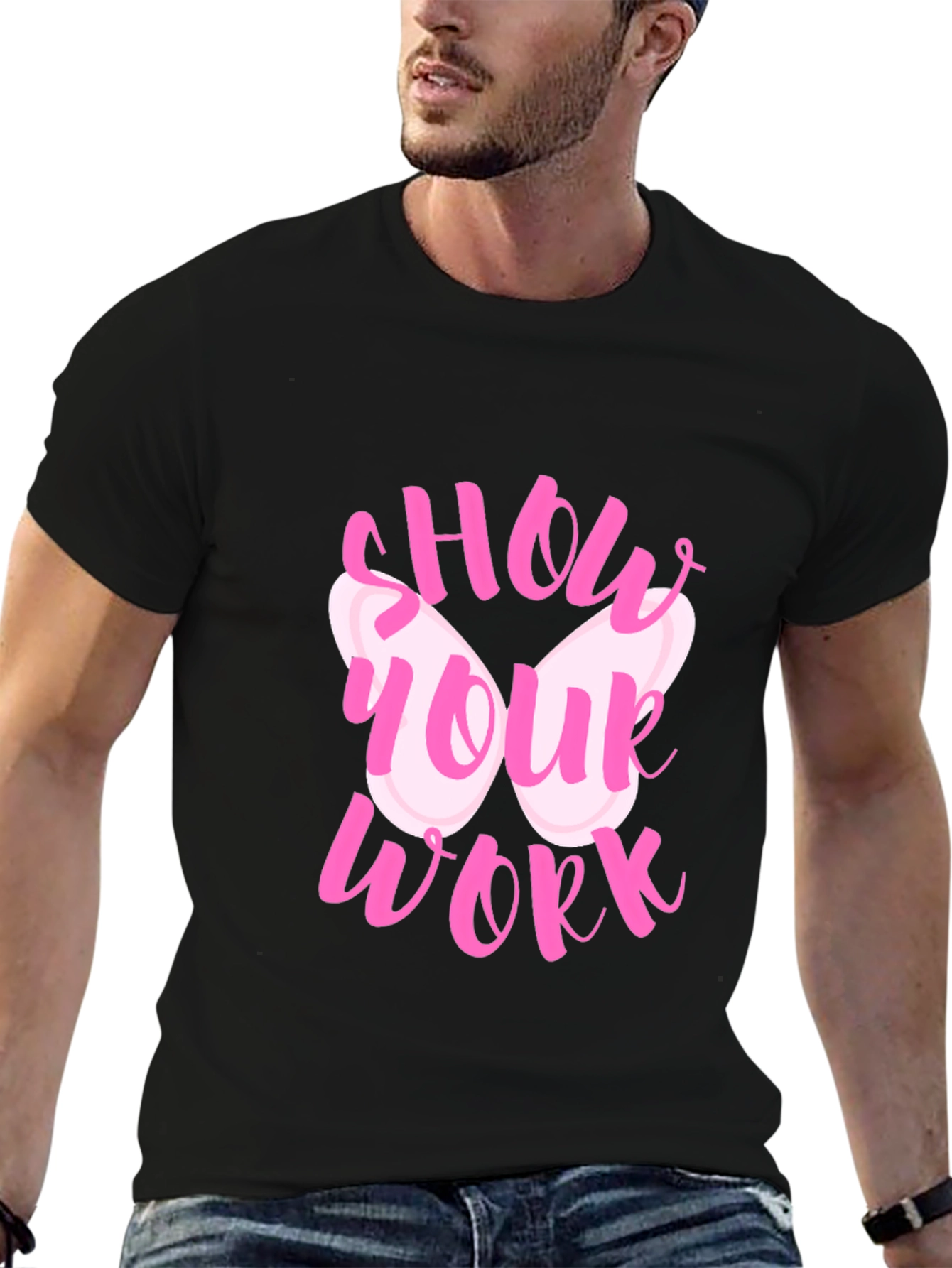 Show Your Work Pink Butterfly T-Shirt