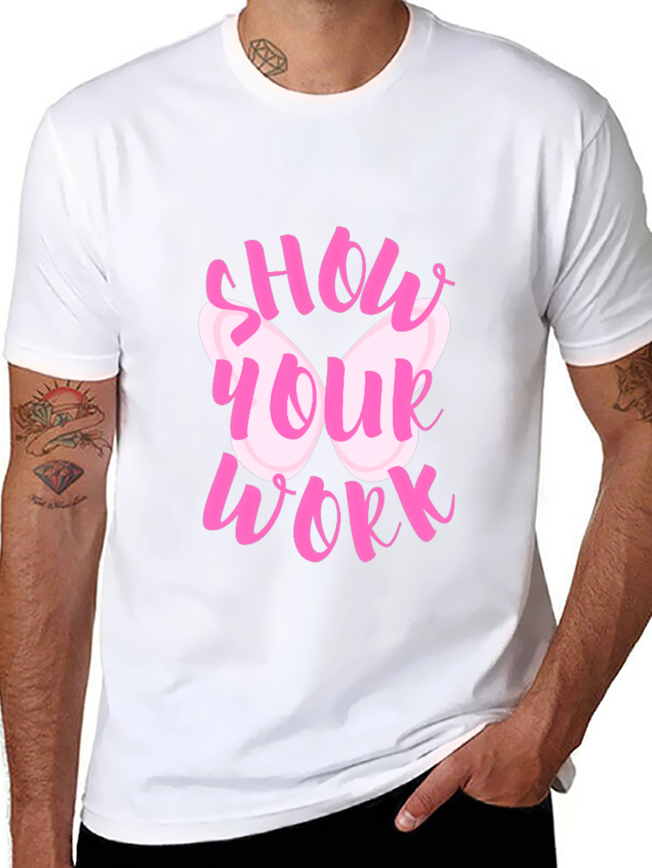 Show Your Work Pink Butterfly T-Shirt