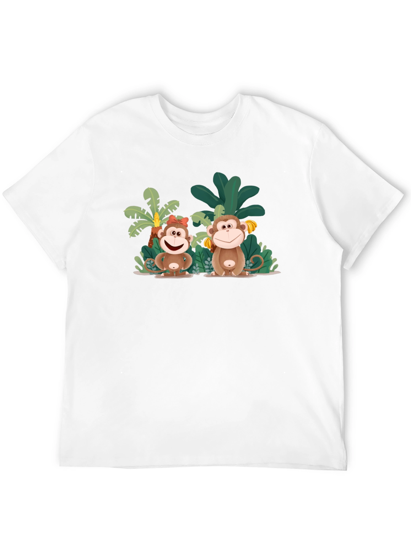 Monkey Family Black T-Shirt