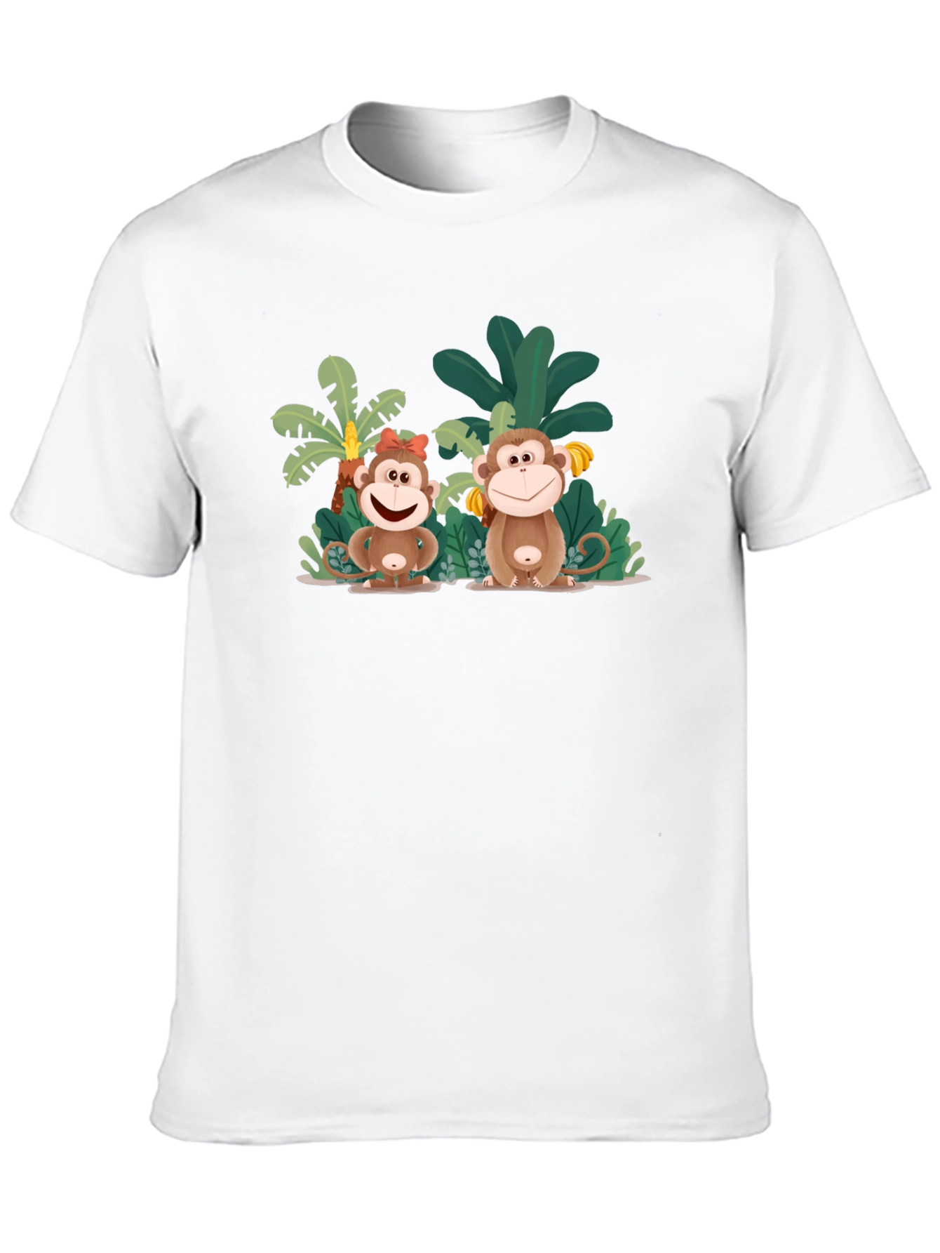 Monkey Family Black T-Shirt