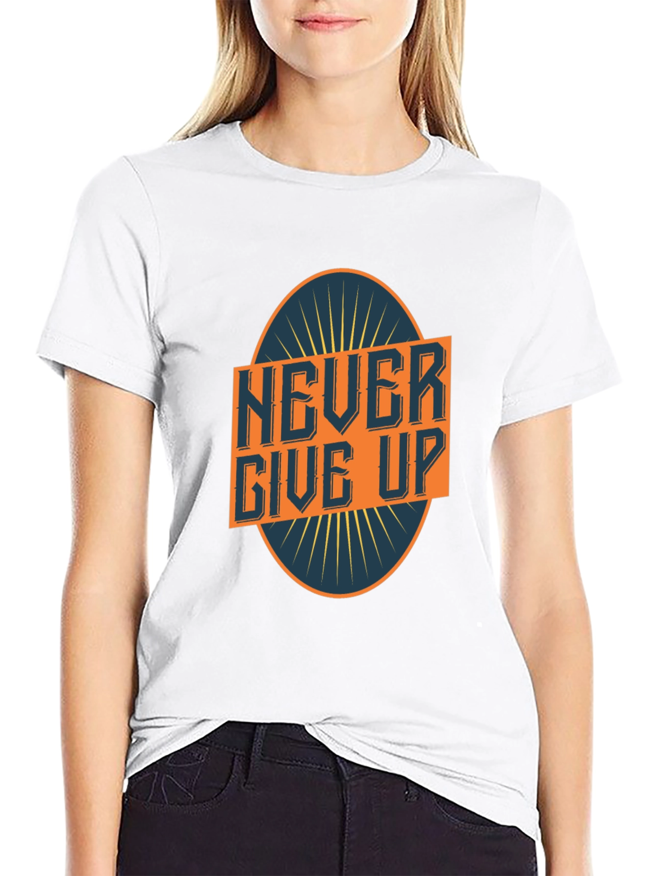 Never Give Up Graphic Tee - Motivational T-Shirt