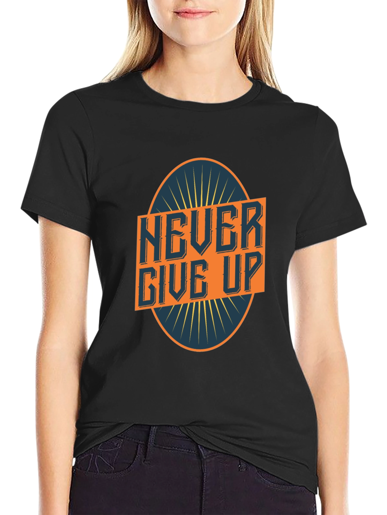Never Give Up Graphic Tee - Motivational T-Shirt