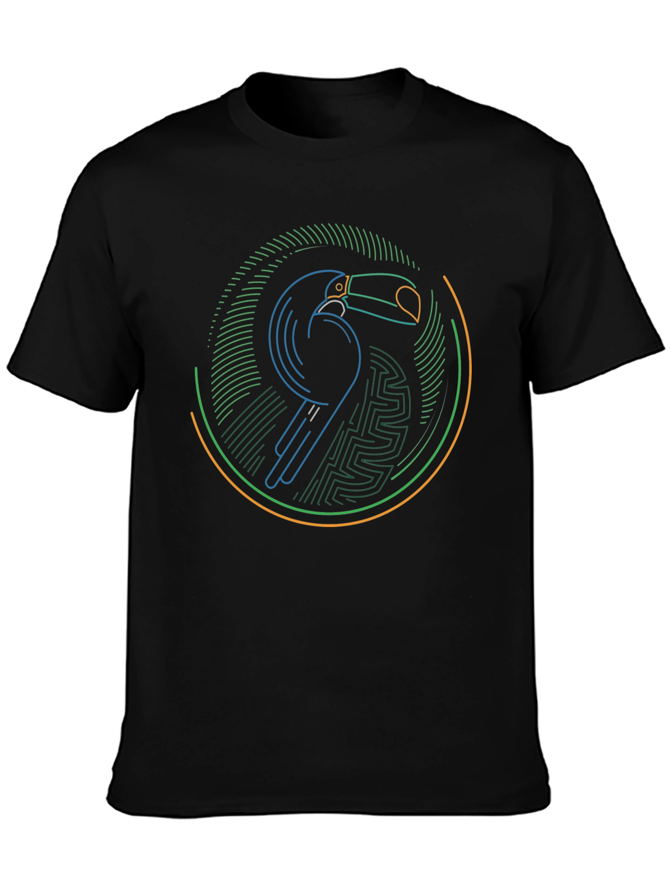 Neon Toucan Graphic T-Shirt - Modern Bird Design