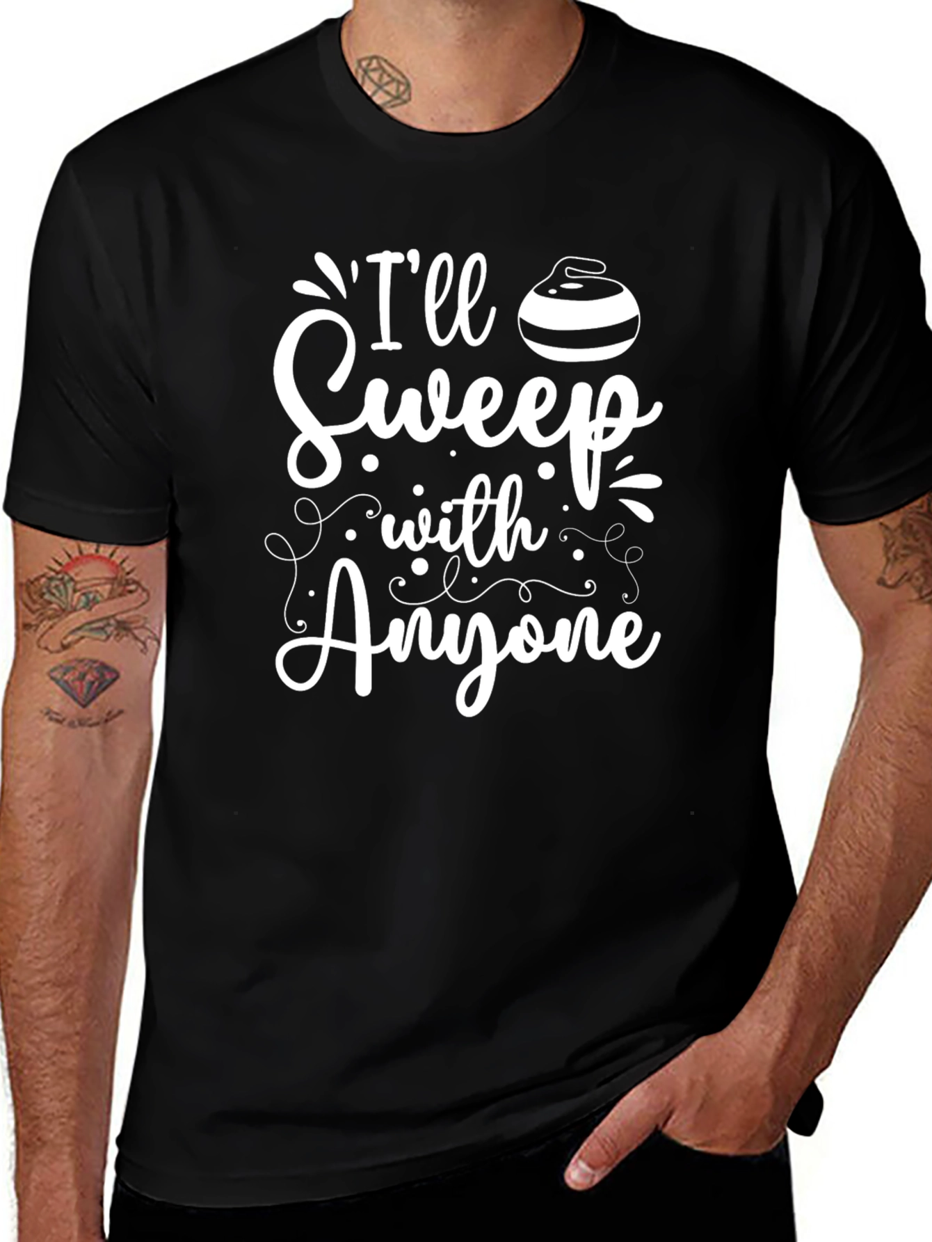 Ill Sweep With Anyone Curling T-Shirt