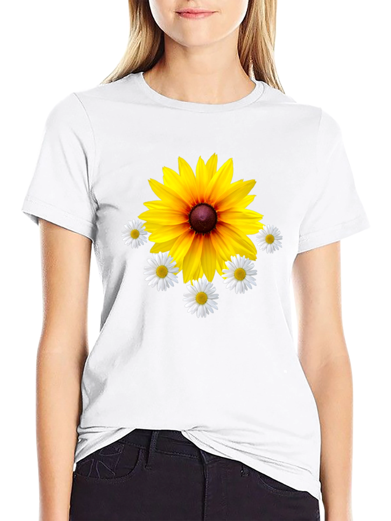 Floral Graphic Tee - Black T-Shirt