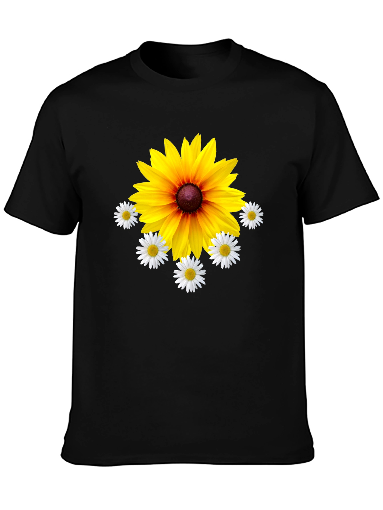 Floral Graphic Tee - Black T-Shirt
