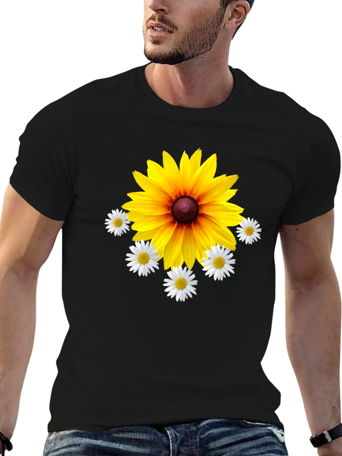 Floral Graphic Tee - Black T-Shirt