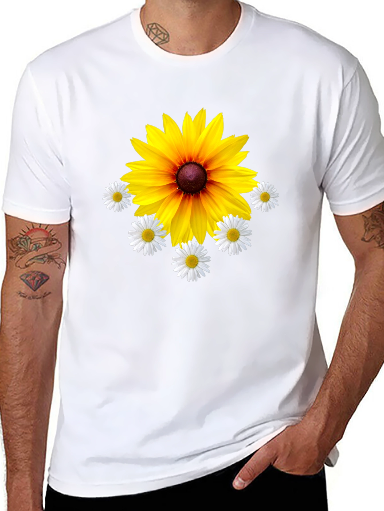 Floral Graphic Tee - Black T-Shirt