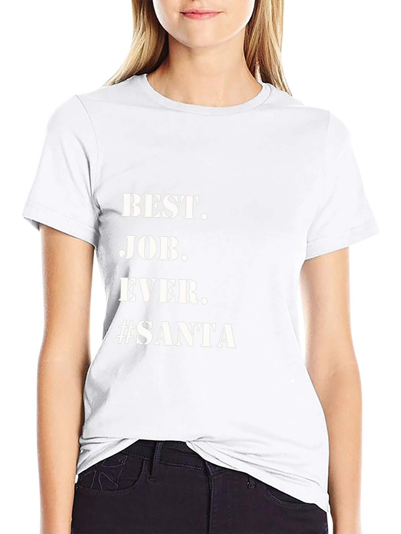 Best. Job. Ever. #Santa Black T-Shirt