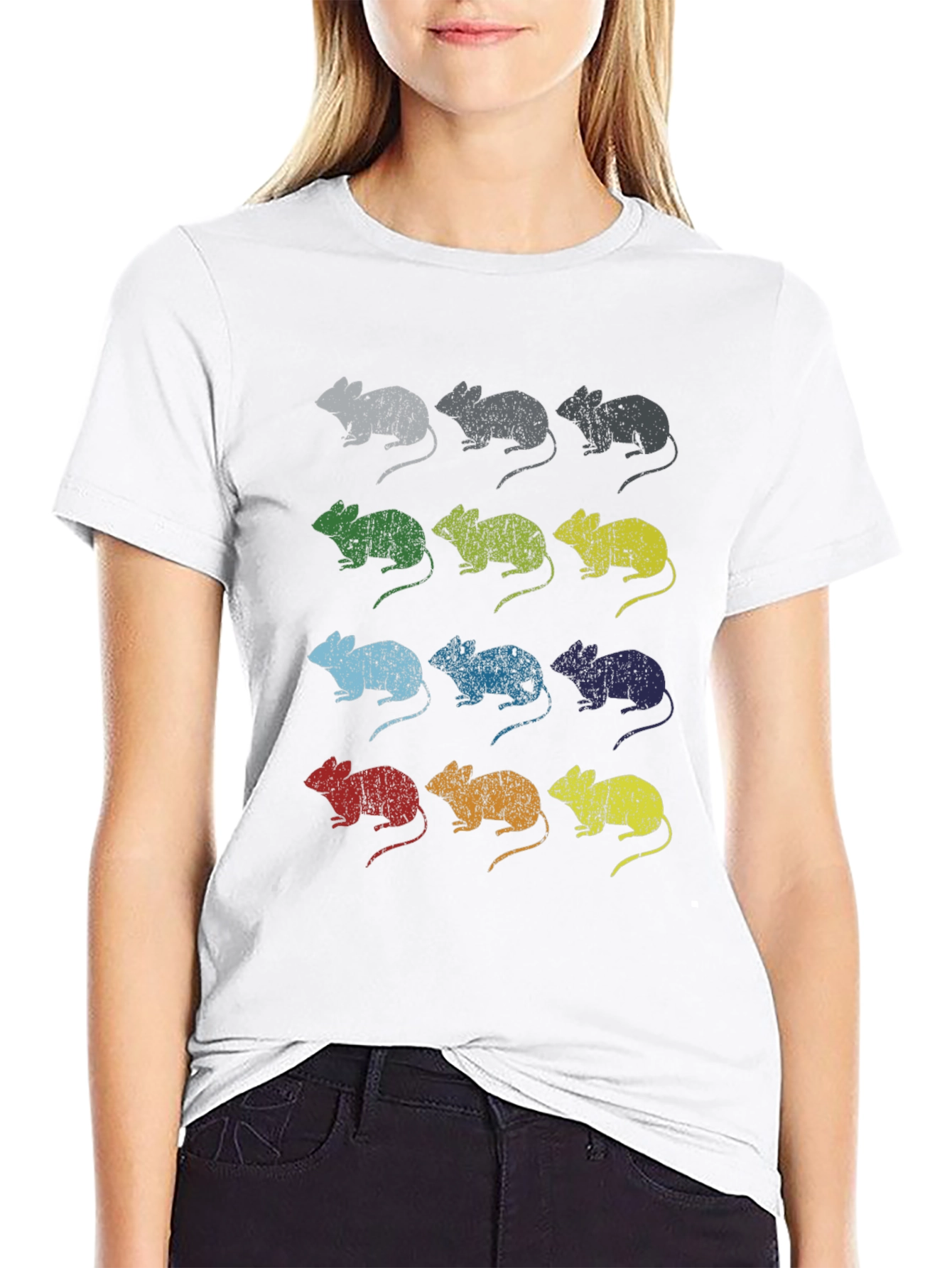 Retro Mouse Graphic T-Shirt - Unisex Black Tee