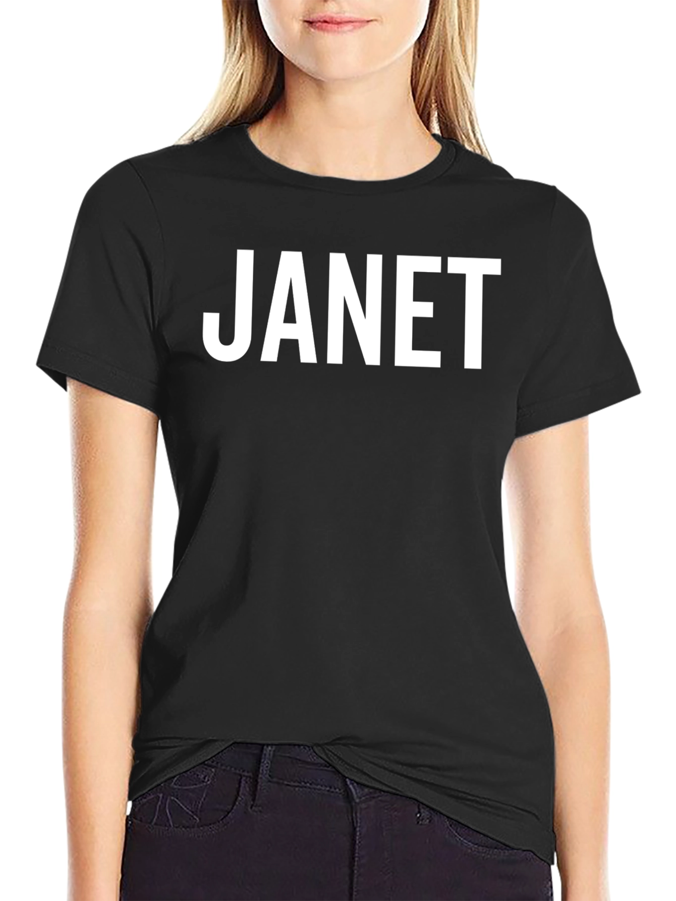 Janet Graphic Tee - Black Unisex T-Shirt