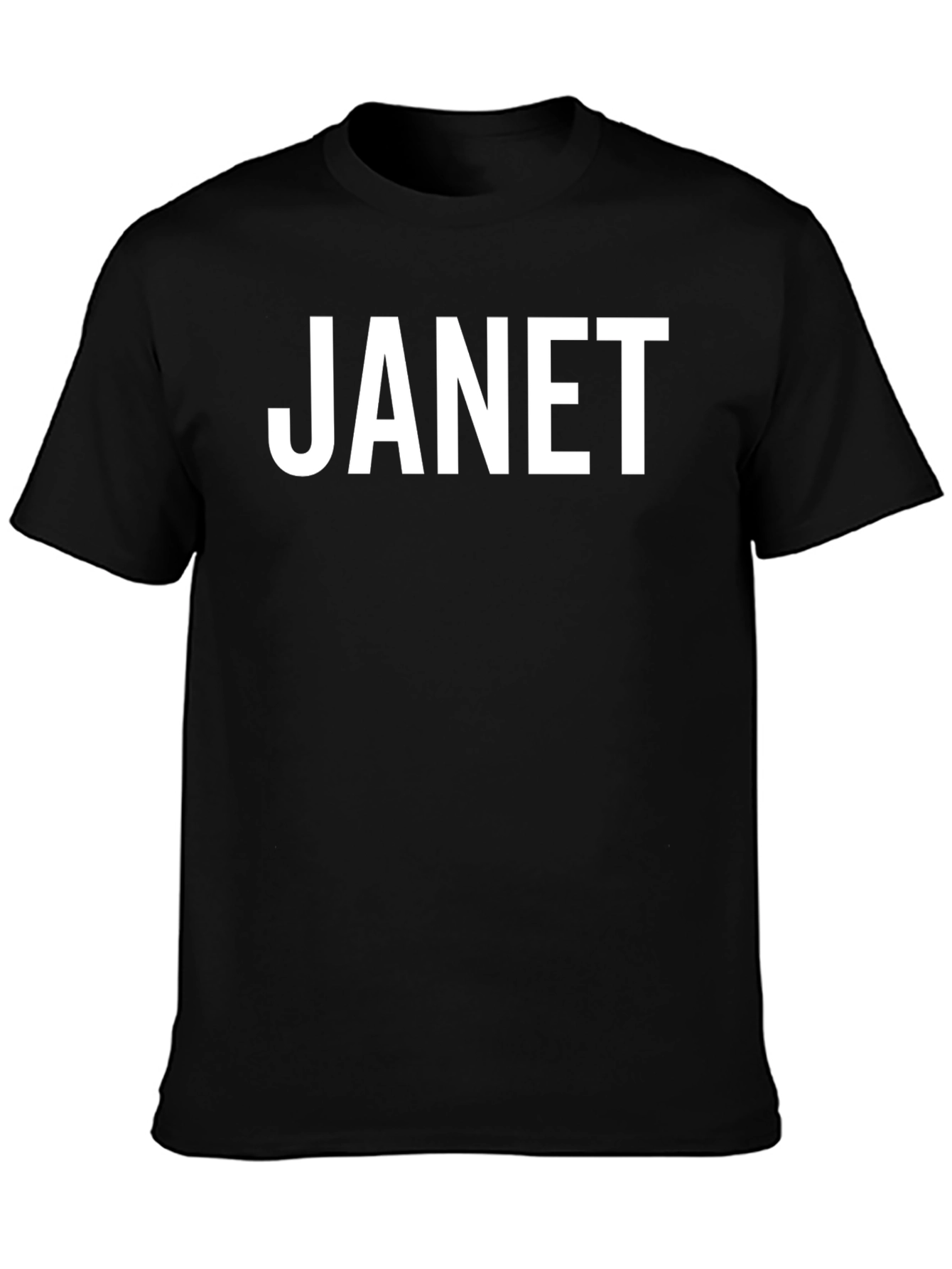 Janet Graphic Tee - Black Unisex T-Shirt