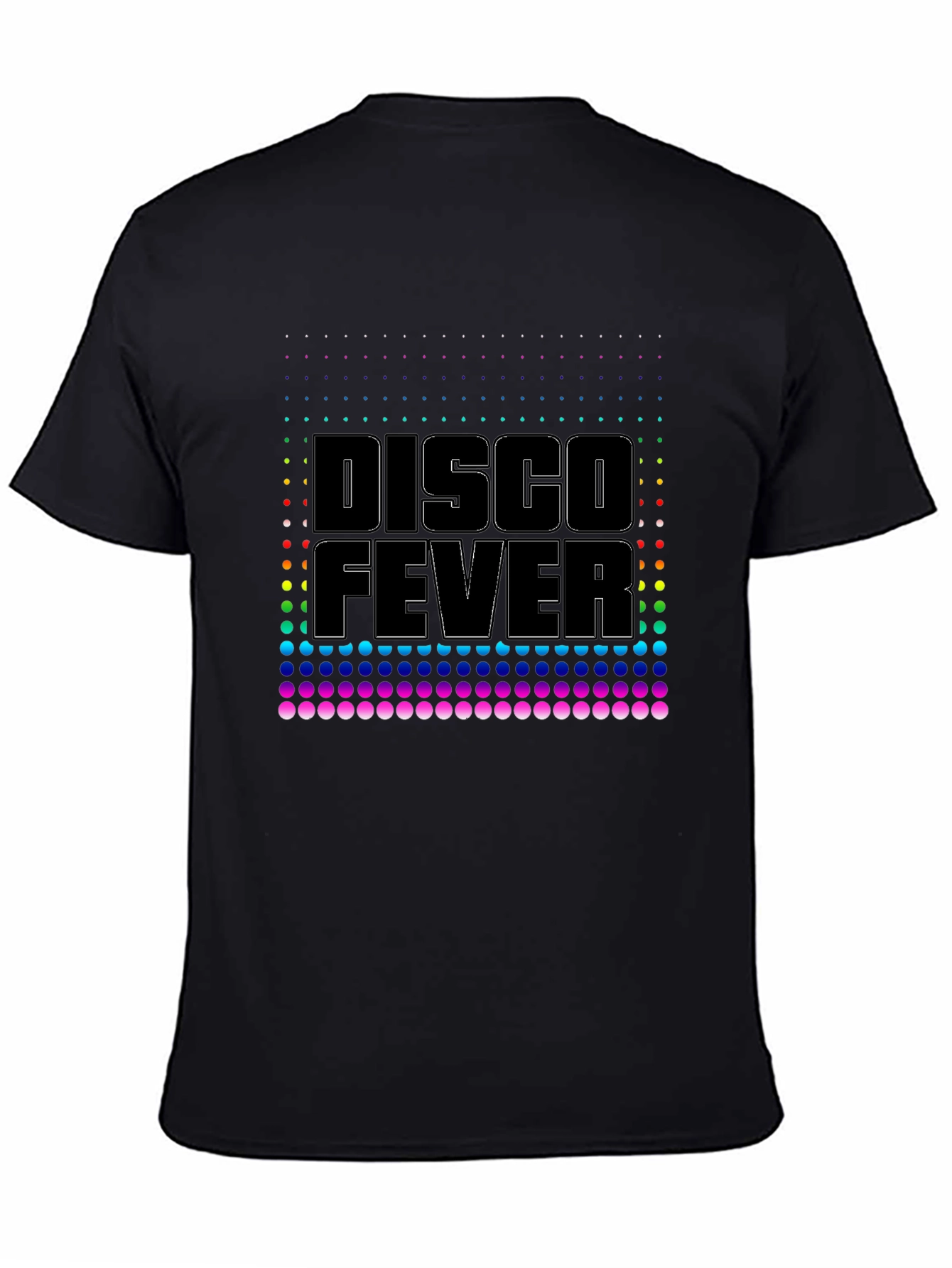 Disco Fever Black T-Shirt Retro Party
