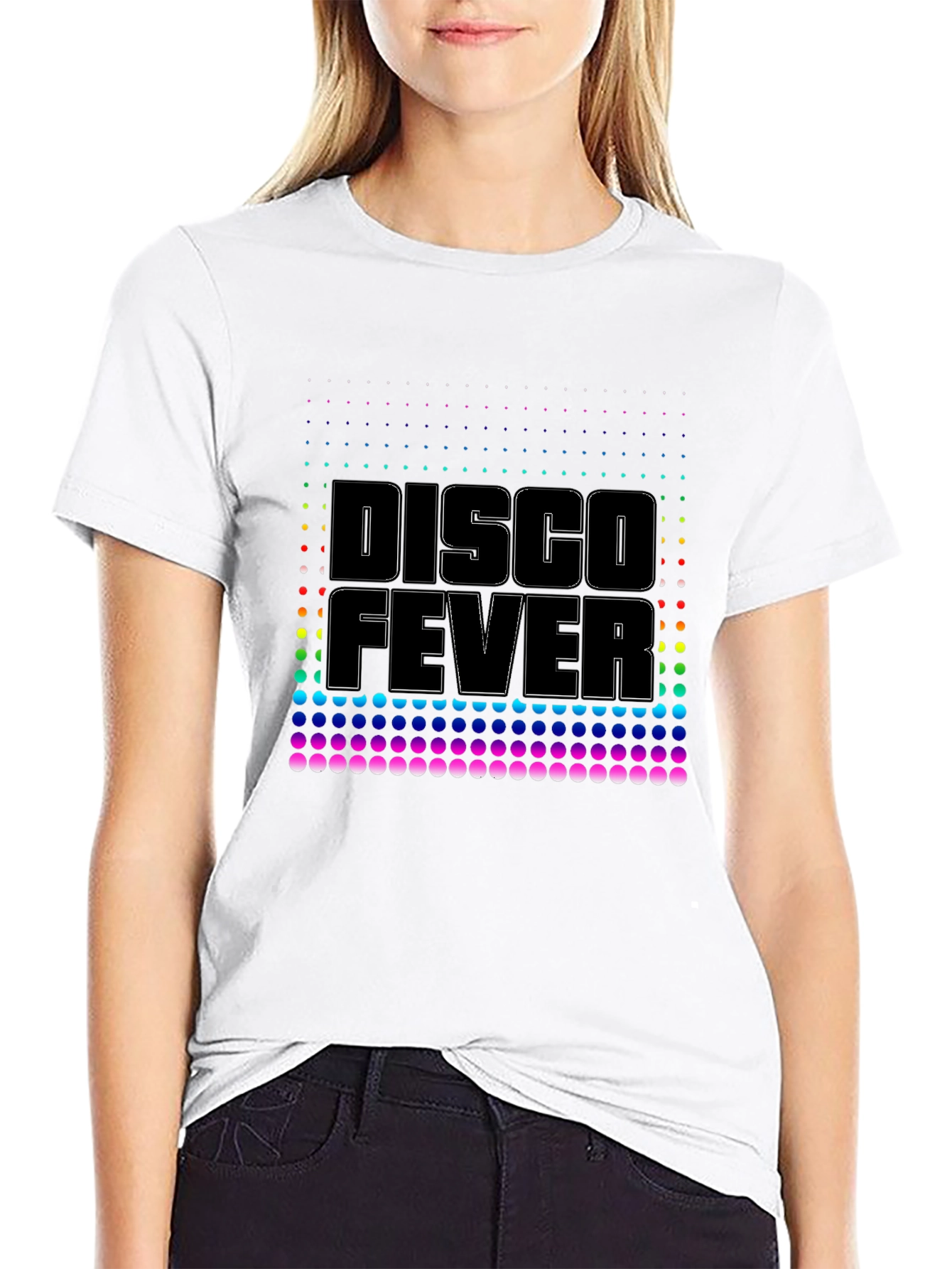 Disco Fever Black T-Shirt Retro Party