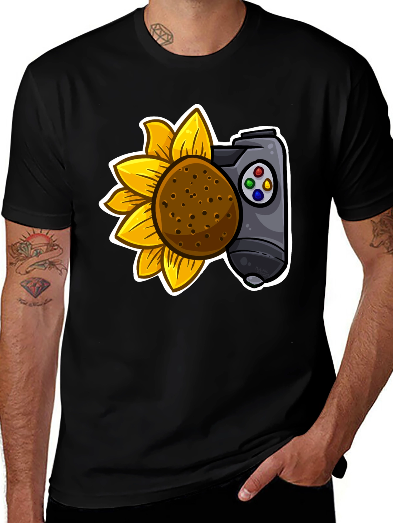 Sunflower Gaming Controller T-Shirt