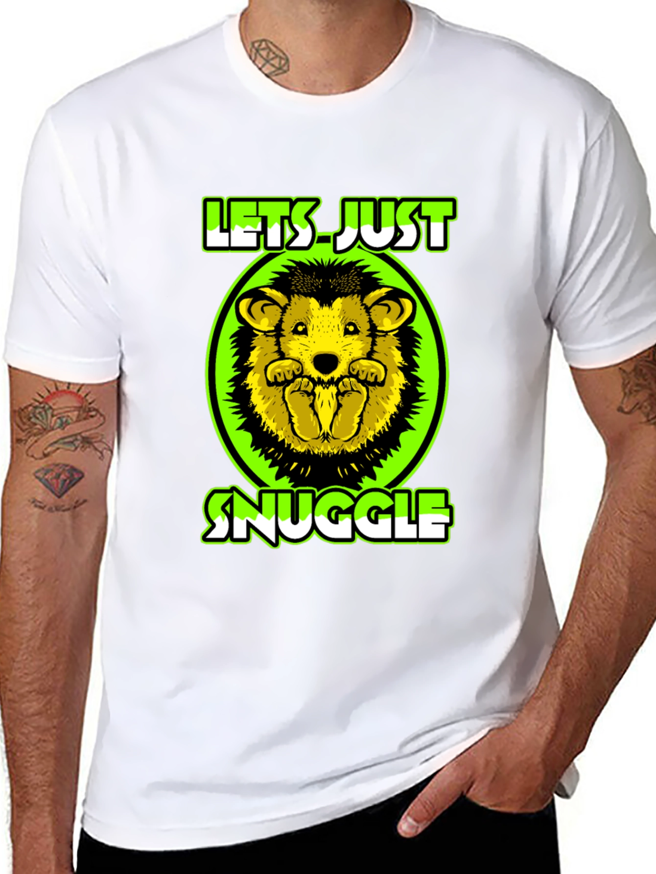 Lets Just Snuggle T-Shirt Cute Hedgehog