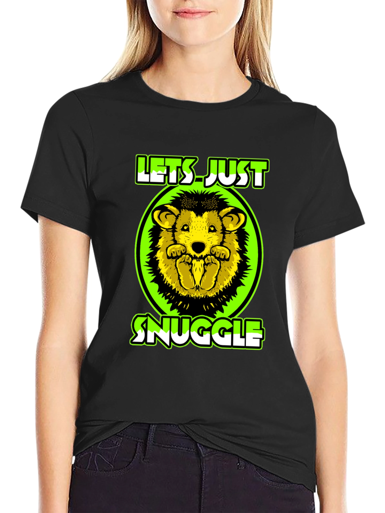 Lets Just Snuggle T-Shirt Cute Hedgehog