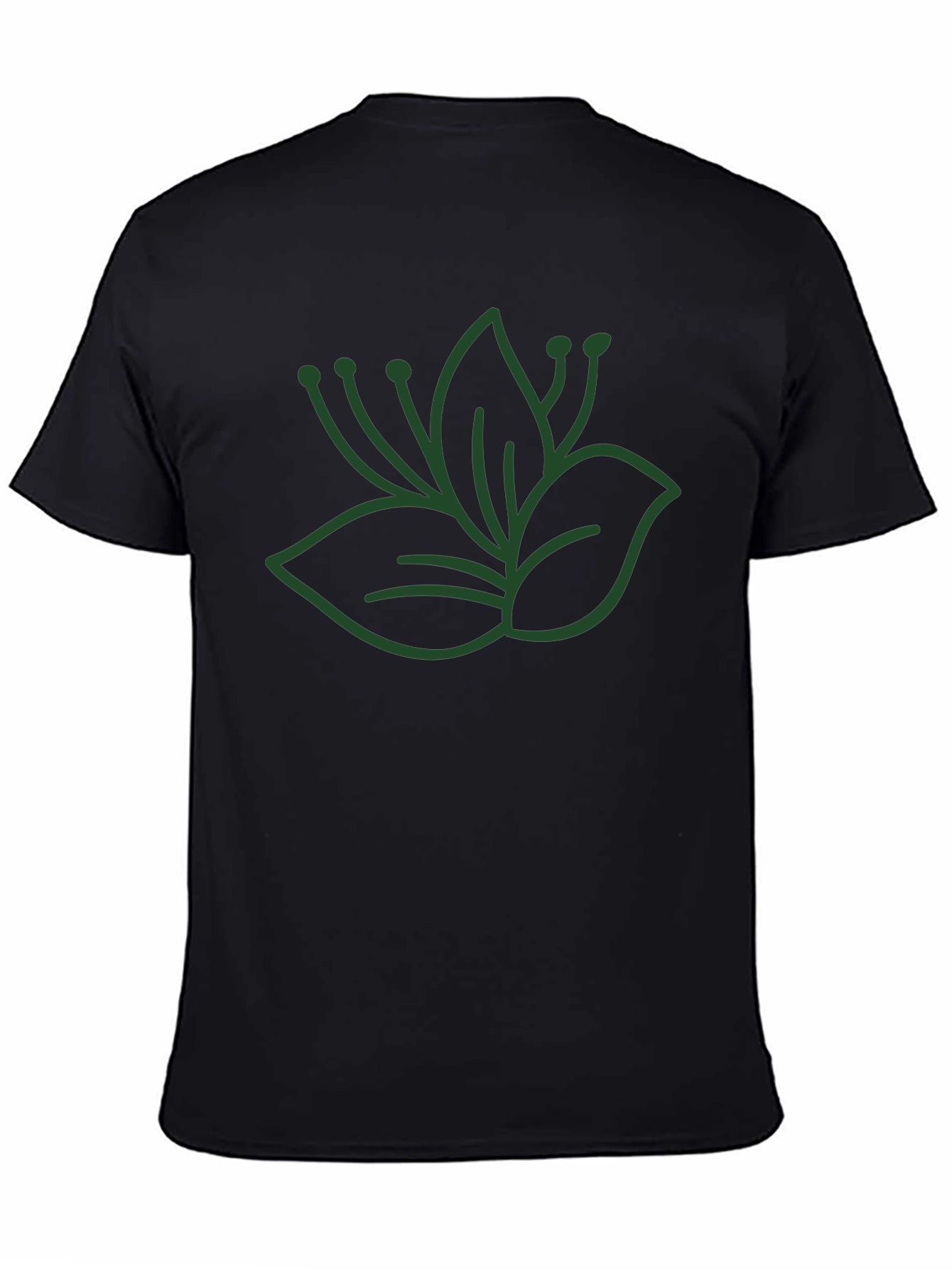 Botanical Graphic Black T-Shirt