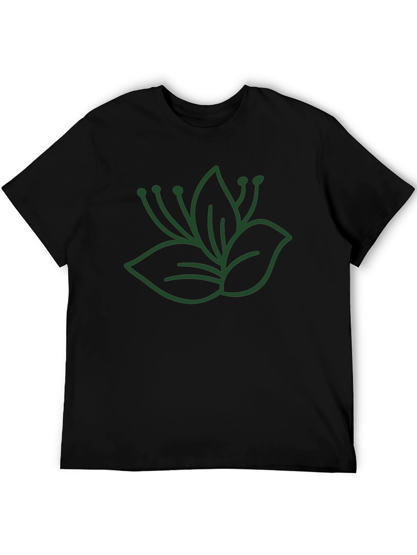 Botanical Graphic Black T-Shirt
