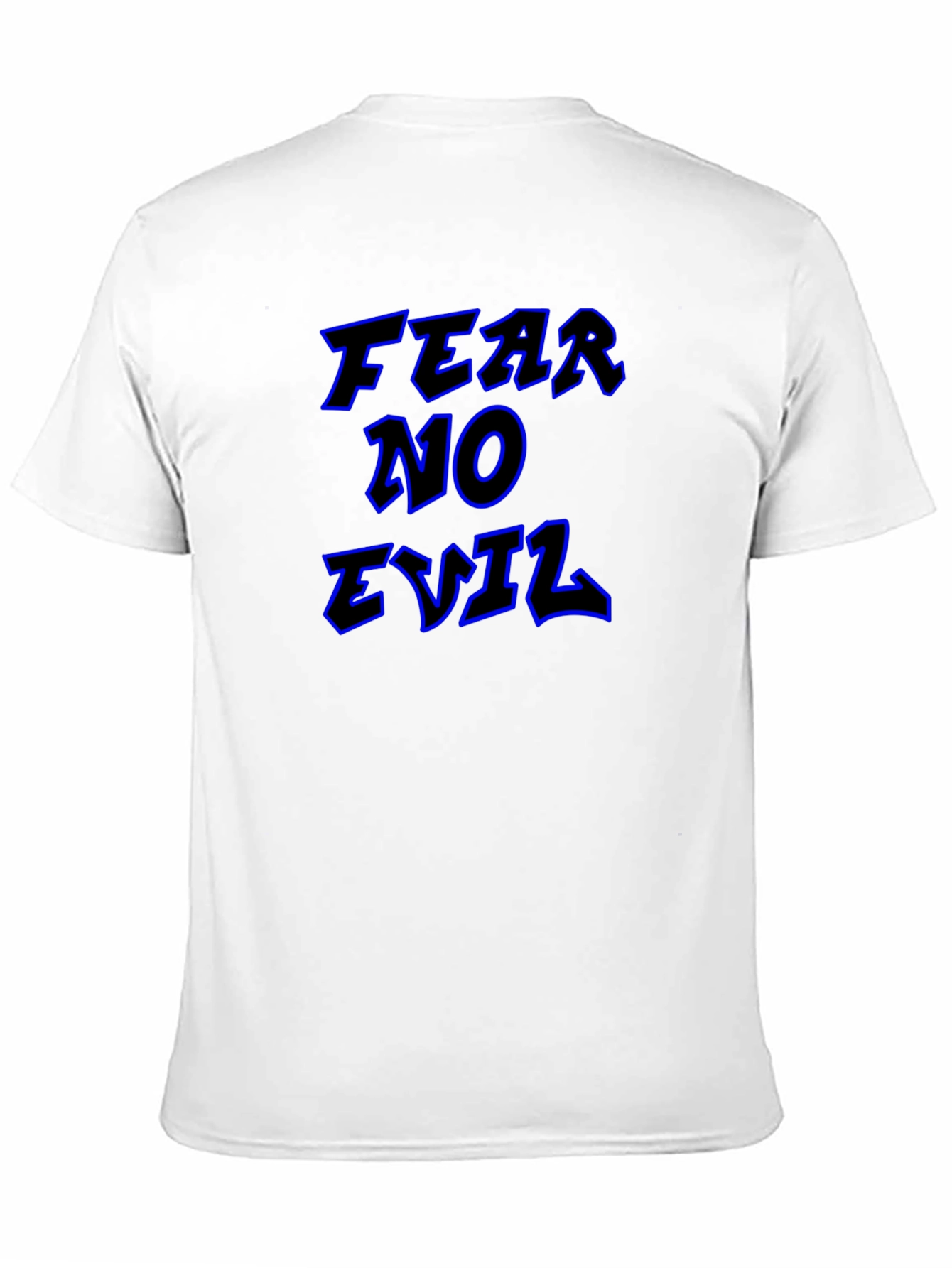 Fear No Evil Graphic Print Black T-Shirt