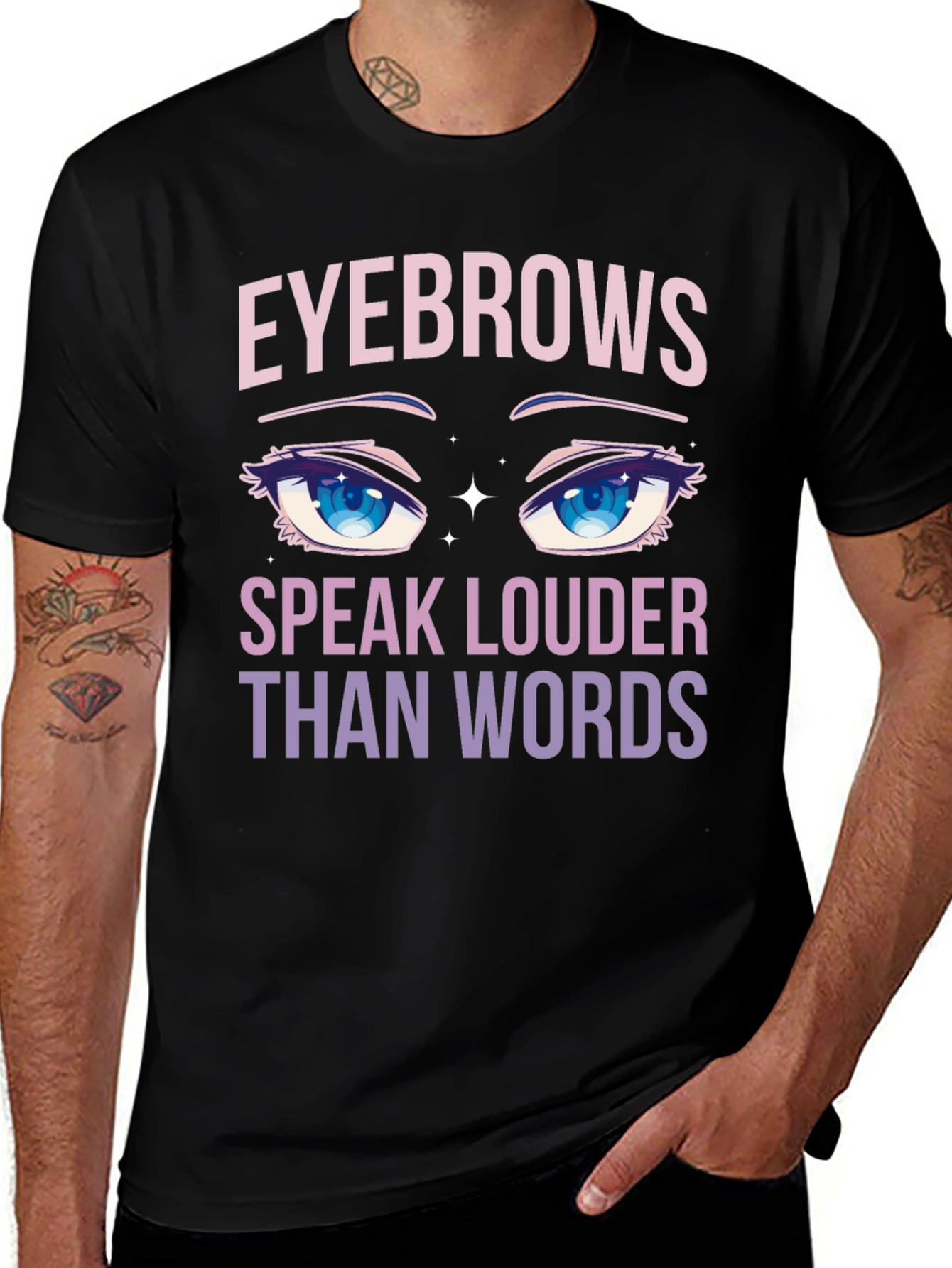 Eyebrows Speak Louder Graphic T-Shirt