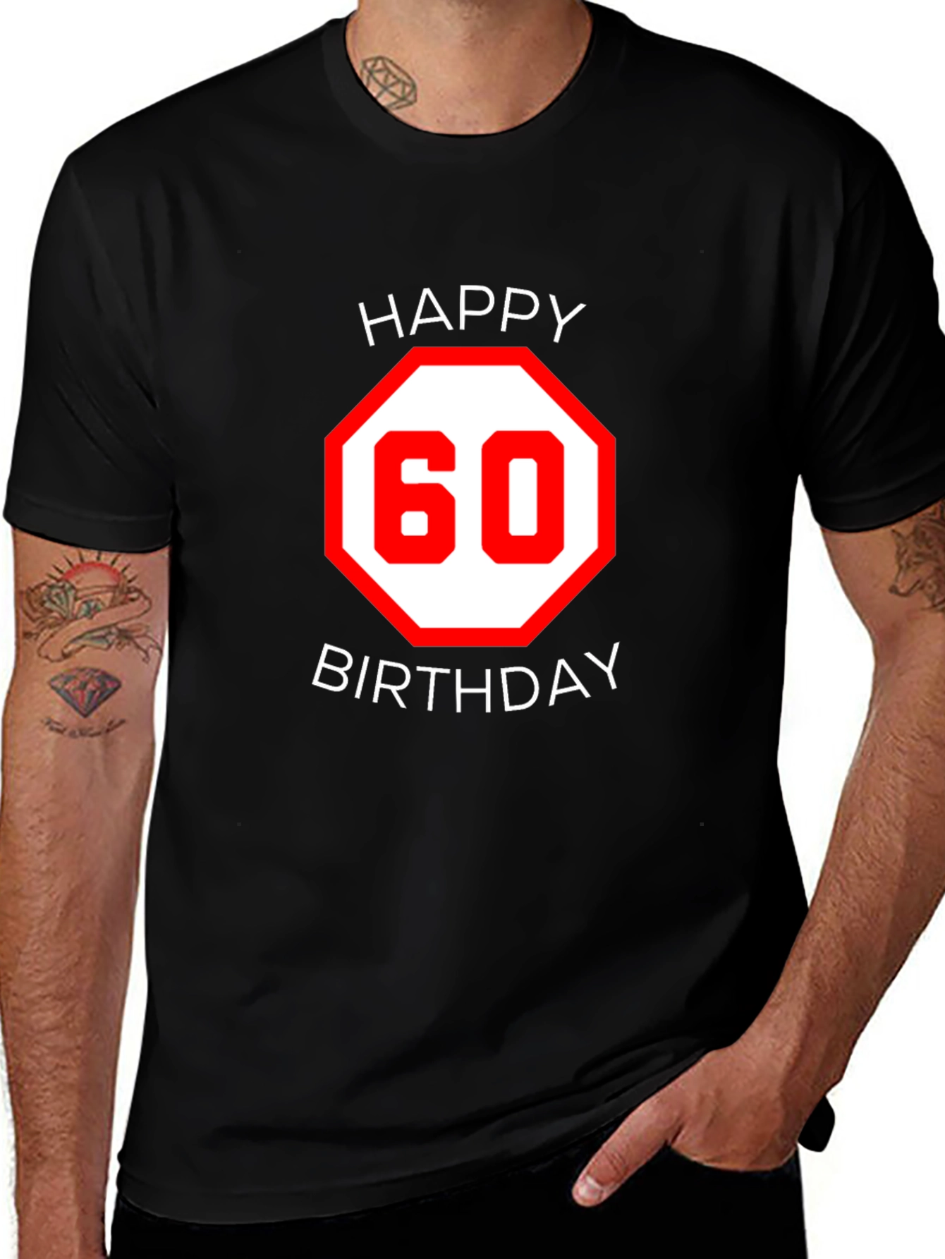 Happy 60th Birthday Black T-Shirt