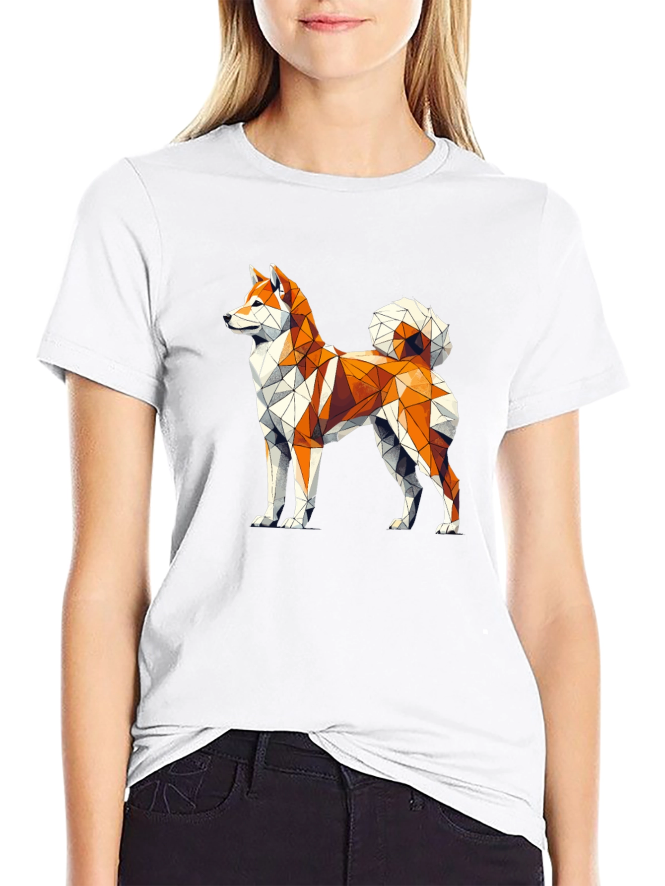 Geometric Dog Graphic Tee
