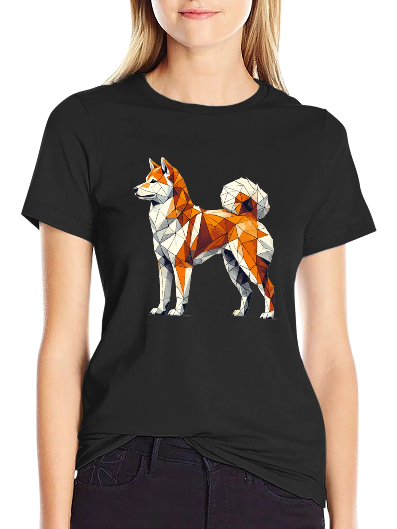 Geometric Dog Graphic Tee