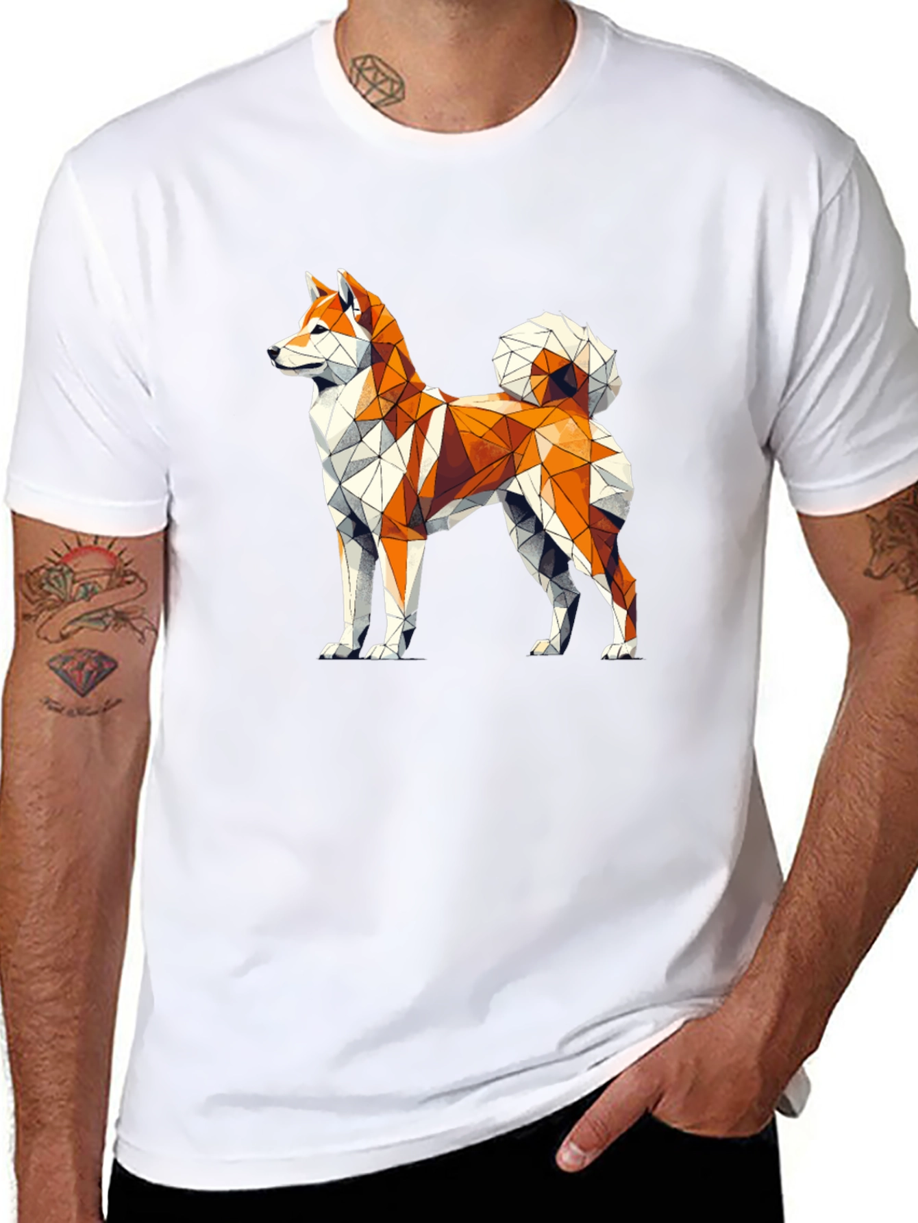 Geometric Dog Graphic Tee
