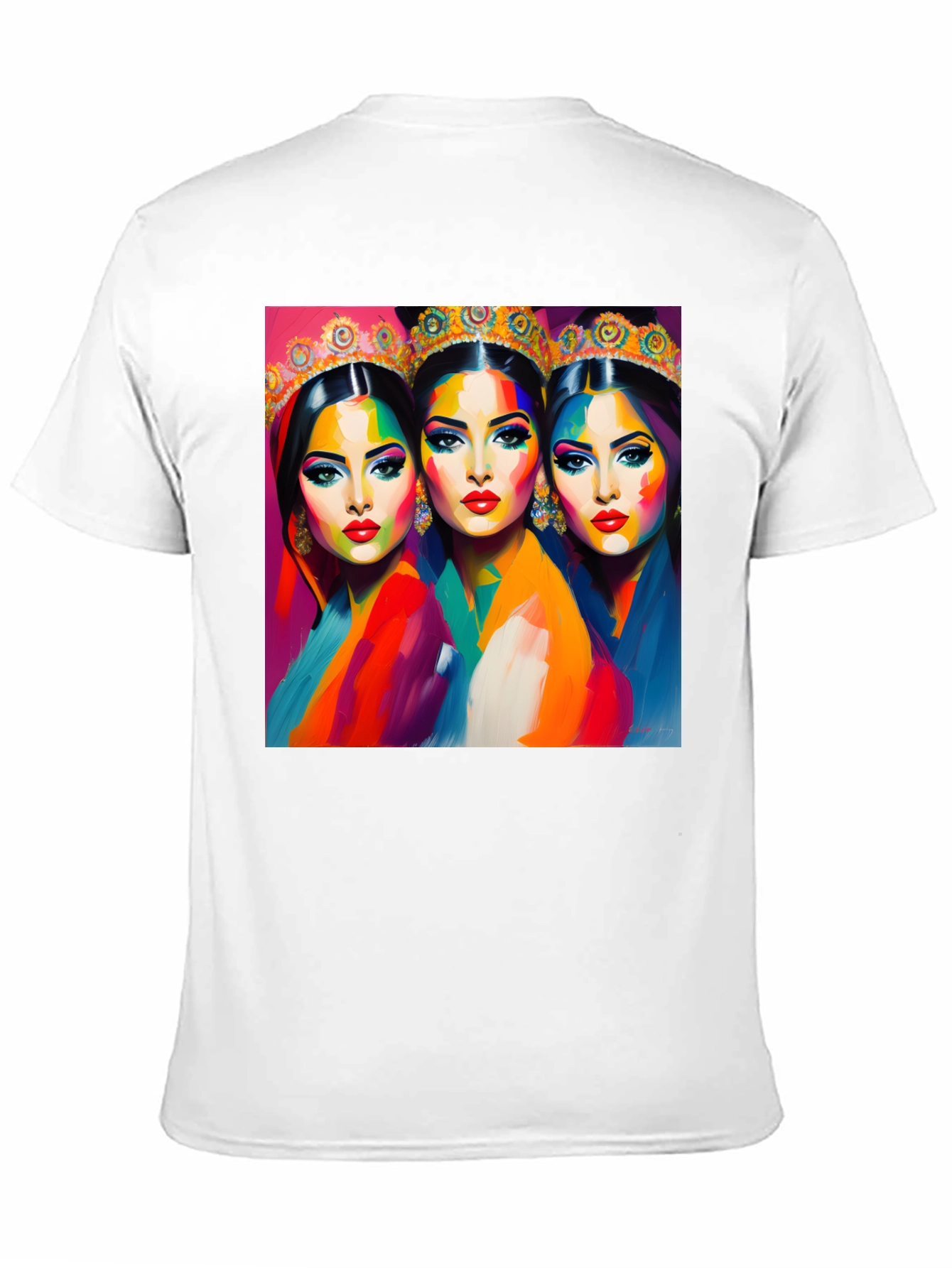 Vibrant Queens Graphic Black T-Shirt