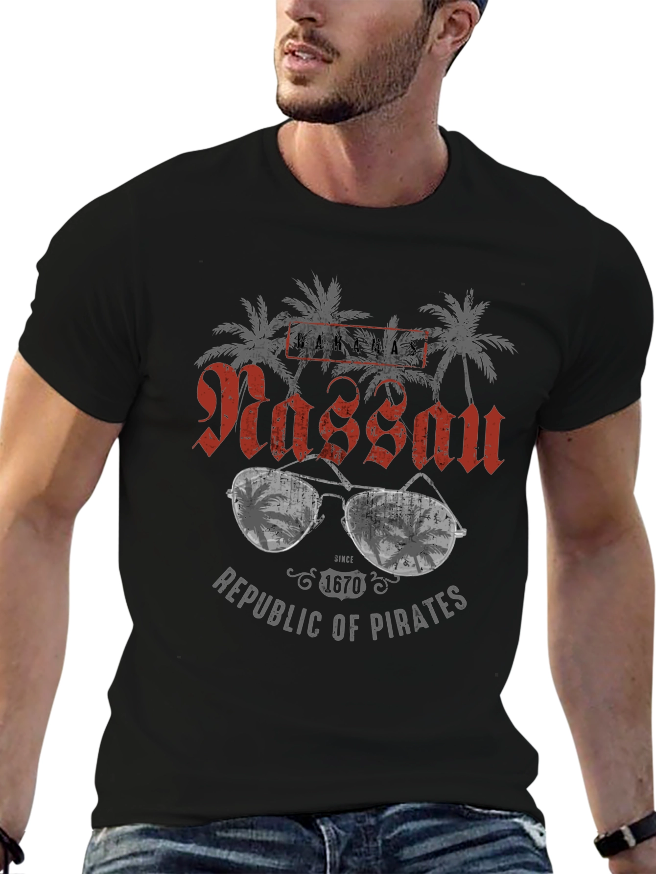 Nassau Republic of Pirates Graphic T-Shirt