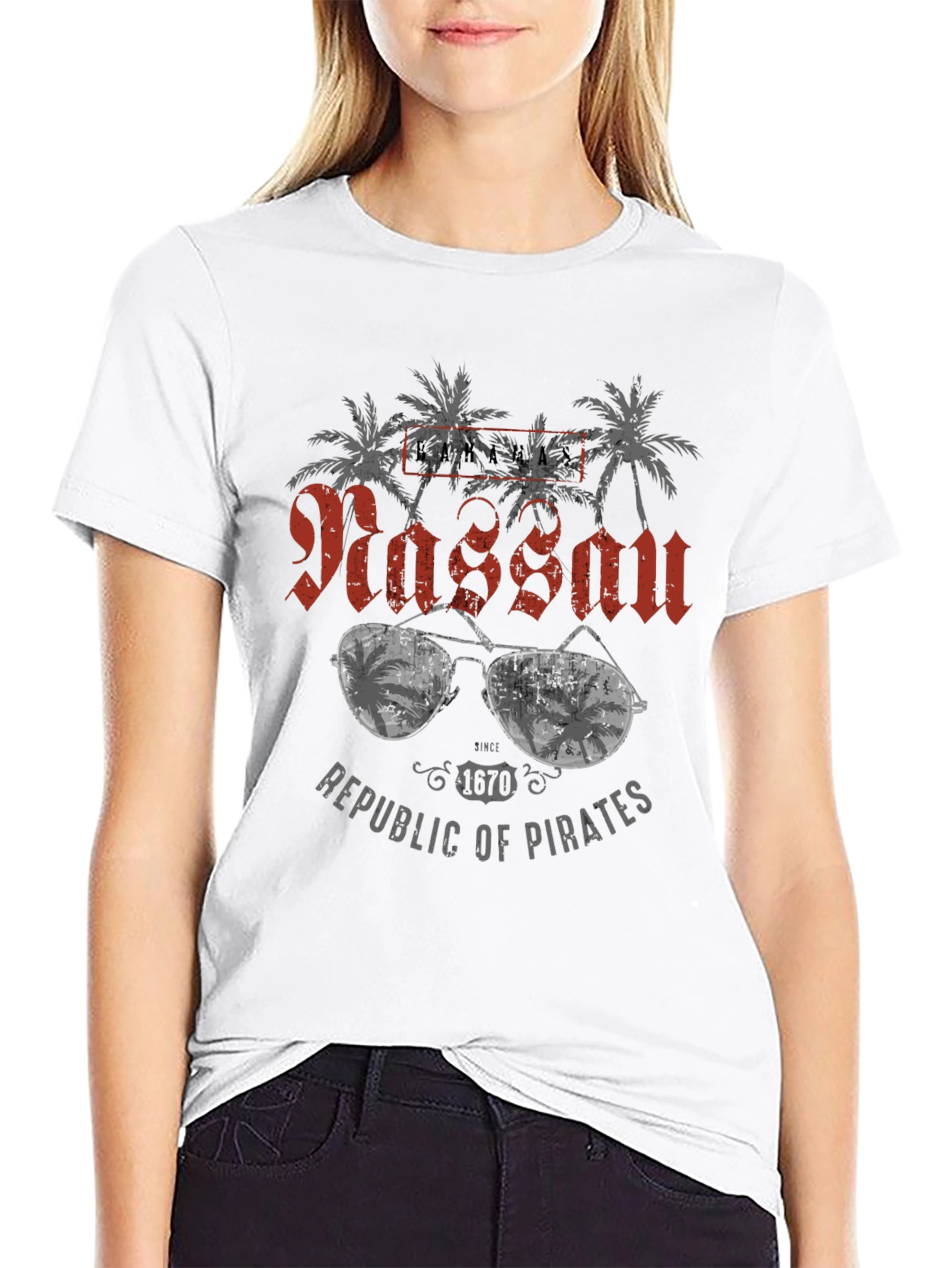 Nassau Republic of Pirates Graphic T-Shirt