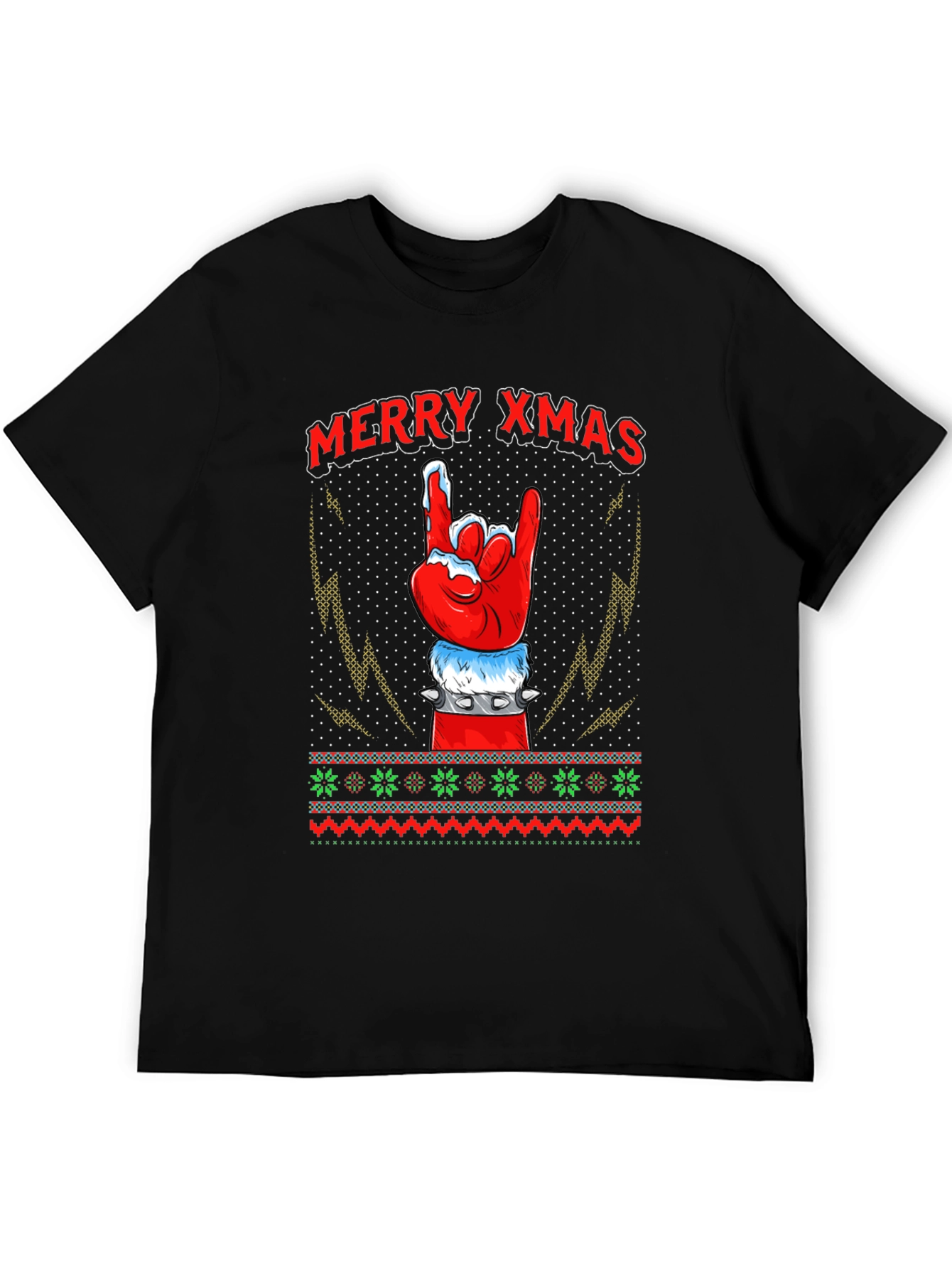 Merry Xmas Rock Hand T-Shirt